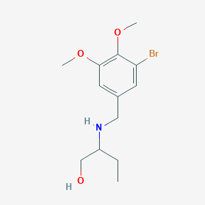 molecular formula C13H20BrNO3 B268151 2-[(3-Bromo-4,5-dimethoxybenzyl)amino]-1-butanol 