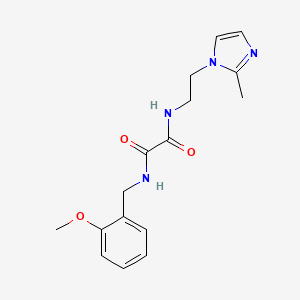 molecular formula C16H20N4O3 B2681520 N1-(2-methoxybenzyl)-N2-(2-(2-methyl-1H-imidazol-1-yl)ethyl)oxalamide CAS No. 1211651-07-8