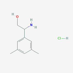molecular formula C10H16ClNO B2681522 2-Amino-2-(3,5-dimethylphenyl)ethan-1-ol hydrochloride CAS No. 2219374-44-2