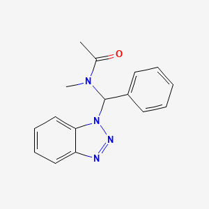 molecular formula C16H16N4O B2681528 N-[benzotriazol-1-yl(phenyl)methyl]-N-methylacetamide CAS No. 147227-64-3