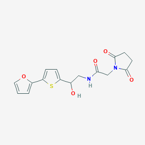 2-(2,5-Dioxopyrrolidin-1-yl)-N-[2-[5-(furan-2-yl)thiophen-2-yl]-2-hydroxyethyl]acetamide