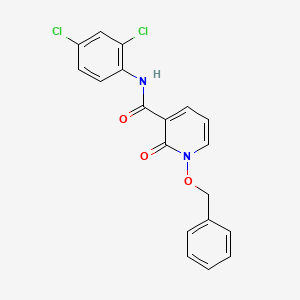 molecular formula C19H14Cl2N2O3 B2681532 1-(benzyloxy)-N-(2,4-dichlorophenyl)-2-oxo-1,2-dihydropyridine-3-carboxamide CAS No. 852365-46-9