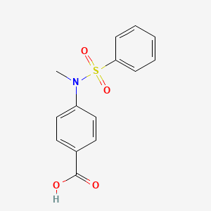 molecular formula C14H13NO4S B2681539 4-[甲基(苯基磺酰)氨基]苯甲酸 CAS No. 355816-25-0