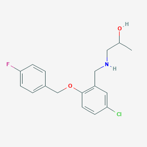 molecular formula C17H19ClFNO2 B268154 1-({5-Chloro-2-[(4-fluorobenzyl)oxy]benzyl}amino)-2-propanol 
