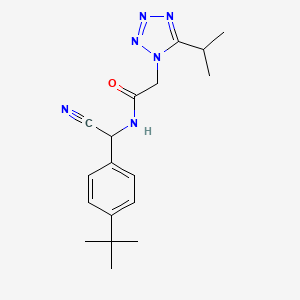 molecular formula C18H24N6O B2681542 N-[(4-tert-butylphenyl)(cyano)methyl]-2-[5-(propan-2-yl)-1H-1,2,3,4-tetrazol-1-yl]acetamide CAS No. 1384744-75-5