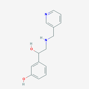 molecular formula C14H16N2O2 B268156 3-{1-Hydroxy-2-[(3-pyridinylmethyl)amino]ethyl}phenol 