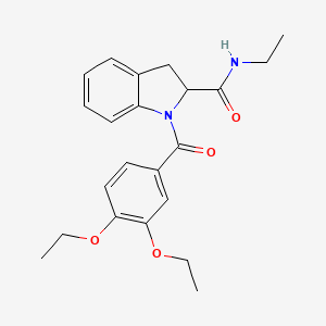molecular formula C22H26N2O4 B2681562 1-(3,4-diethoxybenzoyl)-N-ethylindoline-2-carboxamide CAS No. 1103515-38-3