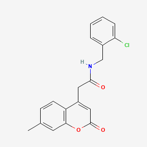 molecular formula C19H16ClNO3 B2681563 N-(2-chlorobenzyl)-2-(7-methyl-2-oxo-2H-chromen-4-yl)acetamide CAS No. 919758-63-7