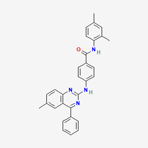 molecular formula C30H26N4O B2681566 N-(2,4-dimethylphenyl)-4-[(6-methyl-4-phenylquinazolin-2-yl)amino]benzamide CAS No. 337483-25-7