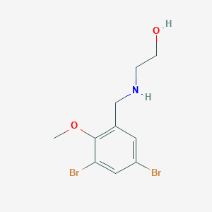 molecular formula C10H13Br2NO2 B268157 2-[(3,5-Dibromo-2-methoxybenzyl)amino]ethanol 