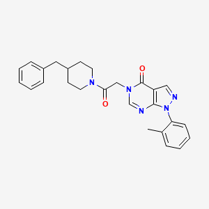 molecular formula C26H27N5O2 B2681570 5-(2-(4-苄基哌啶-1-基)-2-氧代乙基)-1-(邻甲苯基)-1H-吡唑并[3,4-d]嘧啶-4(5H)-酮 CAS No. 887456-89-5