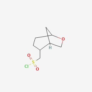 molecular formula C8H13ClO3S B2681573 6-氧代-双环[3.2.1]辛烷-2-基甲磺酰氯 CAS No. 2137810-94-5
