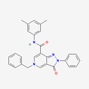 molecular formula C28H24N4O2 B2681578 5-苄基-N-(3,5-二甲基苯基)-3-氧代-2-苯基-3,5-二氢-2H-吡唑并[4,3-c]吡啶-7-甲酰胺 CAS No. 921516-12-3