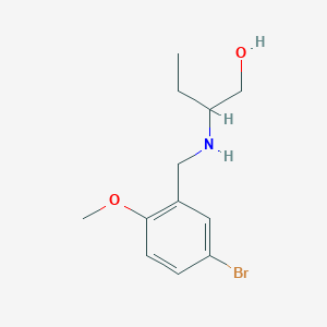 molecular formula C12H18BrNO2 B268158 2-[(5-Bromo-2-methoxybenzyl)amino]-1-butanol 