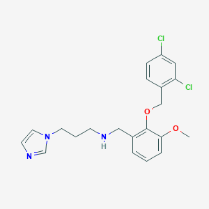 molecular formula C21H23Cl2N3O2 B268159 N-{2-[(2,4-dichlorobenzyl)oxy]-3-methoxybenzyl}-3-(1H-imidazol-1-yl)propan-1-amine 