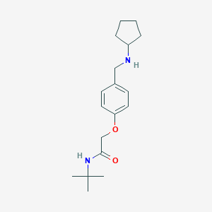 molecular formula C18H28N2O2 B268160 N-tert-butyl-2-{4-[(cyclopentylamino)methyl]phenoxy}acetamide 