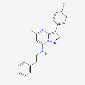 3-(4-chlorophenyl)-5-methyl-N-(2-phenylethyl)pyrazolo[1,5-a]pyrimidin-7-amine
