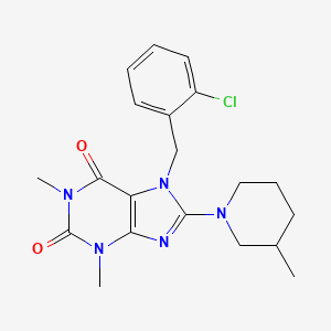 7-[(2-Chlorophenyl)methyl]-1,3-dimethyl-8-(3-methylpiperidin-1-yl)purine-2,6-dione