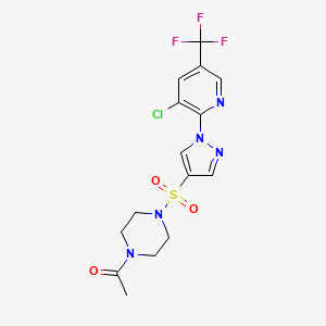 1-[4-({1-[3-chloro-5-(trifluoromethyl)pyridin-2-yl]-1H-pyrazol-4-yl}sulfonyl)piperazin-1-yl]ethanone