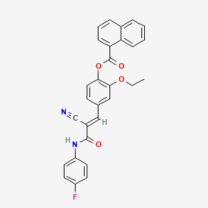 [4-[(E)-2-cyano-3-(4-fluoroanilino)-3-oxoprop-1-enyl]-2-ethoxyphenyl] naphthalene-1-carboxylate