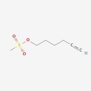 molecular formula C7H12O3S B2681616 Methanesulfonic acid hex-5-ynyl ester CAS No. 79496-61-0