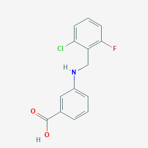 molecular formula C14H11ClFNO2 B268162 3-[(2-Chloro-6-fluorobenzyl)amino]benzoic acid 