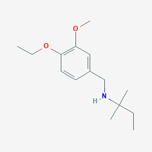 molecular formula C15H25NO2 B268163 N-(4-ethoxy-3-methoxybenzyl)-N-(tert-pentyl)amine 