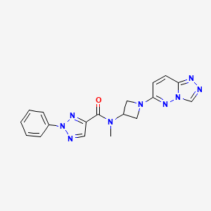B2681633 N-methyl-2-phenyl-N-(1-{[1,2,4]triazolo[4,3-b]pyridazin-6-yl}azetidin-3-yl)-2H-1,2,3-triazole-4-carboxamide CAS No. 2198196-22-2