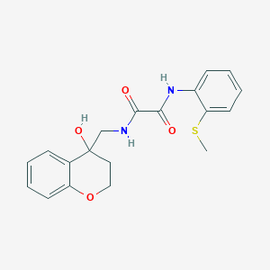 B2681639 N1-((4-hydroxychroman-4-yl)methyl)-N2-(2-(methylthio)phenyl)oxalamide CAS No. 1421517-45-4