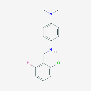 molecular formula C15H16ClFN2 B268164 N'-(2-chloro-6-fluorobenzyl)-N,N-dimethylbenzene-1,4-diamine 