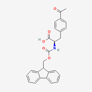 molecular formula C26H23NO5 B2681640 Fmoc-D-4-乙酰基苯 CAS No. 1217751-18-2