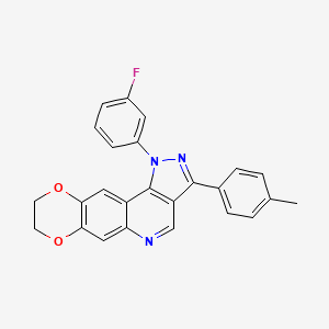 1-(3-fluorophenyl)-3-(4-methylphenyl)-8,9-dihydro-1H-[1,4]dioxino[2,3-g]pyrazolo[4,3-c]quinoline