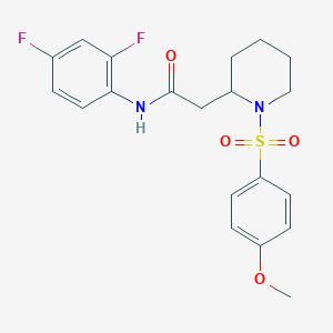 N-(2,4-difluorophenyl)-2-(1-((4-methoxyphenyl)sulfonyl)piperidin-2-yl)acetamide
