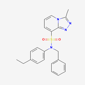 molecular formula C22H22N4O2S B2681665 N-苄基-N-(4-乙基苯基)-3-甲基-[1,2,4]三唑并[4,3-a]吡啶-8-磺酰胺 CAS No. 1251547-19-9