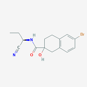 molecular formula C15H17BrN2O2 B2681669 6-bromo-N-[(1R)-1-cyanopropyl]-2-hydroxy-1,2,3,4-tetrahydronaphthalene-2-carboxamide CAS No. 2094050-19-6