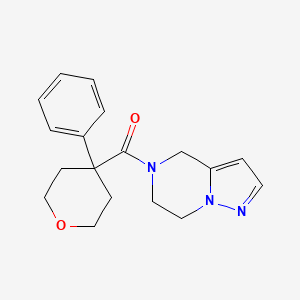 (6,7-dihydropyrazolo[1,5-a]pyrazin-5(4H)-yl)(4-phenyltetrahydro-2H-pyran-4-yl)methanone
