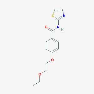 molecular formula C14H16N2O3S B268168 4-(2-ethoxyethoxy)-N-(1,3-thiazol-2-yl)benzamide 