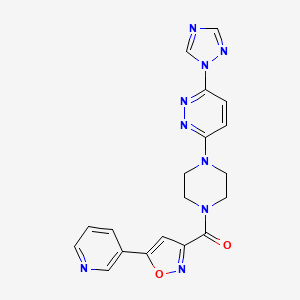 (4-(6-(1H-1,2,4-triazol-1-yl)pyridazin-3-yl)piperazin-1-yl)(5-(pyridin-3-yl)isoxazol-3-yl)methanone