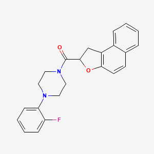 molecular formula C23H21FN2O2 B2681688 1,2-Dihydronaphtho[2,1-b]furan-2-yl[4-(2-fluorophenyl)piperazino]methanone CAS No. 439111-16-7