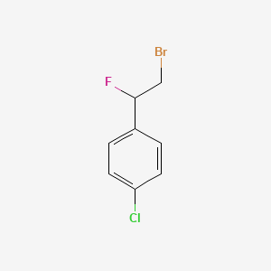 molecular formula C8H7BrClF B2681691 1-(2-Bromo-1-fluoroethyl)-4-chlorobenzene CAS No. 242148-56-7