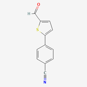 molecular formula C12H7NOS B2681707 4-(5-Formylthiophen-2-yl)benzonitrile CAS No. 220399-23-5