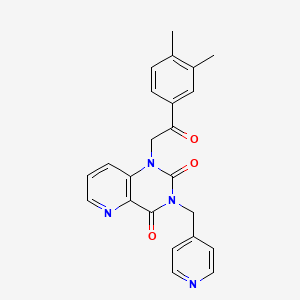molecular formula C23H20N4O3 B2681708 1-(2-(3,4-dimethylphenyl)-2-oxoethyl)-3-(pyridin-4-ylmethyl)pyrido[3,2-d]pyrimidine-2,4(1H,3H)-dione CAS No. 941990-11-0