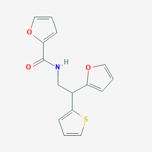 molecular formula C15H13NO3S B2681710 N-[2-(furan-2-yl)-2-(thiophen-2-yl)ethyl]furan-2-carboxamide CAS No. 2097883-17-3