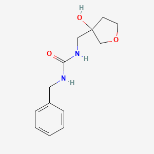 molecular formula C13H18N2O3 B2681715 1-Benzyl-3-((3-hydroxytetrahydrofuran-3-yl)methyl)urea CAS No. 1880509-00-1