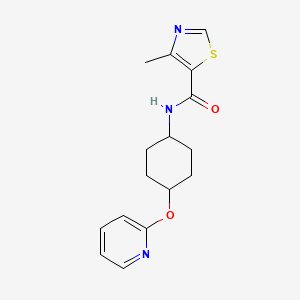 molecular formula C16H19N3O2S B2681716 4-甲基-N-((1r,4r)-4-(吡啶-2-基氧基)环己基)噻唑-5-甲酰胺 CAS No. 2034578-83-9