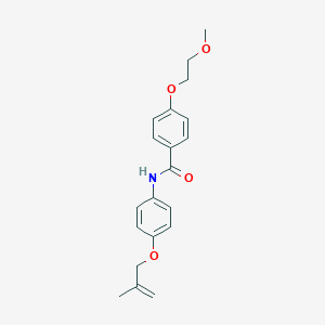 molecular formula C20H23NO4 B268172 4-(2-methoxyethoxy)-N-{4-[(2-methylprop-2-en-1-yl)oxy]phenyl}benzamide 