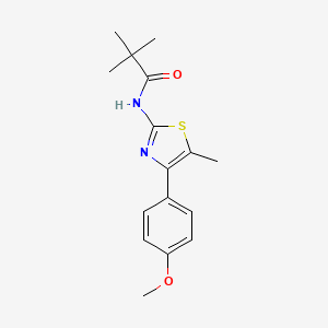 molecular formula C16H20N2O2S B2681722 N-(4-(4-methoxyphenyl)-5-methylthiazol-2-yl)pivalamide CAS No. 536734-14-2