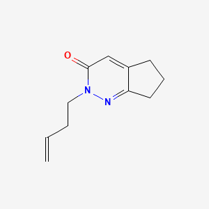 molecular formula C11H14N2O B2681723 2-(丁-3-烯-1-基)-2H,3H,5H,6H,7H-环戊[c]吡啶并[3,4-d]嘧啶-3-酮 CAS No. 2168965-66-8