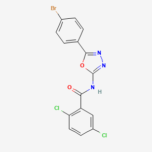molecular formula C15H8BrCl2N3O2 B2681732 N-[5-(4-bromophenyl)-1,3,4-oxadiazol-2-yl]-2,5-dichlorobenzamide CAS No. 905677-64-7