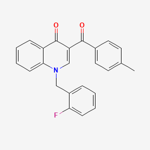 1-[(2-Fluorophenyl)methyl]-3-(4-methylbenzoyl)-1,4-dihydroquinolin-4-one